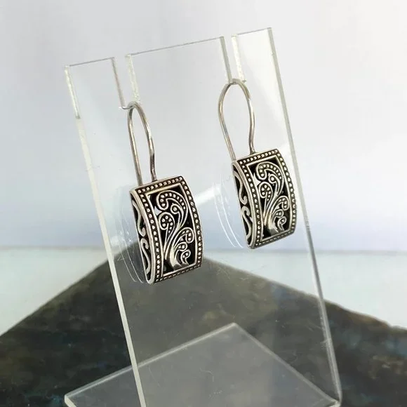 Silpada Sterling Silver Paisley Open Scroll Pendant Necklace & Earrings Set 20" - Picture 4 of 16